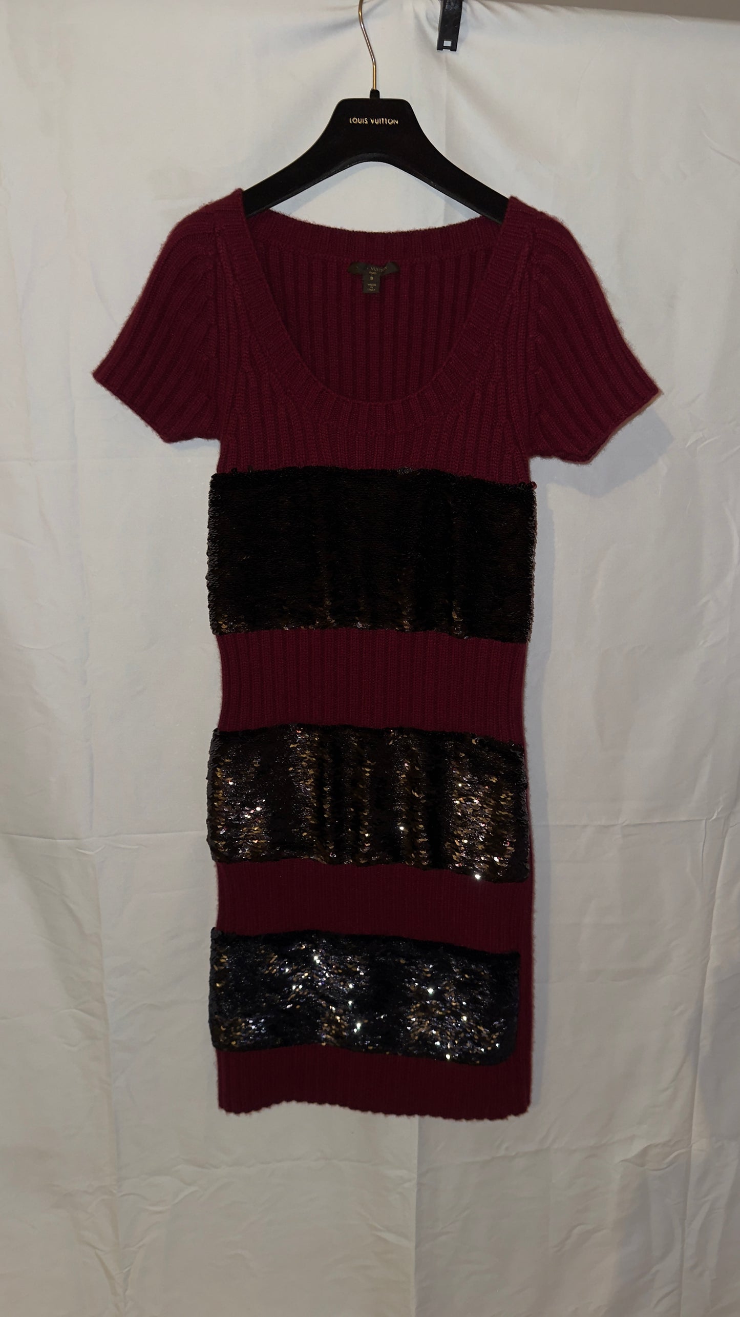 Louis Vuitton Schwarz Rotes Kleid